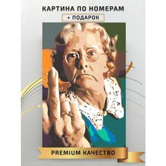 Картина по номерам Бабушка холст на подрамнике 40*60