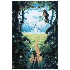 Картина по номерам на холсте на подрамнике ЖПН "The Legend of Zelda", Раскраска 40x60 см, Фэнтези Архитектура