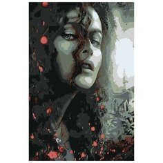 Картина по номерам на холсте на подрамнике ЖПН "Беллатриса Лестрейндж", Раскраска 40x60 см, Фэнтези Девушки Кинематограф Люди