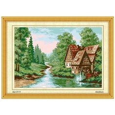 Набор для вышивания "Горная речка" ВанГогВоМне, 38x48 см