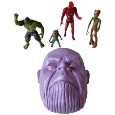 Игровой набор супергероев / Герои Марвела 4 фигурки + маска Танаса 4018 Haowan