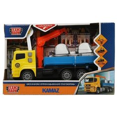 Машина пластик свет-звук KAMAZ Манипулятор 17 см желтый (KAMCRN-17PLCN-YEBU) Технопарк