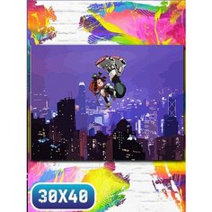 Картина по номерам на холсте аниме моя геройская академия - 12050 30х40