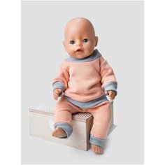 Одежда для куклы Беби Бон (Baby Born) 43см , Rich Line Home Decor, Х-355/Персиковый-серый