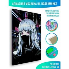 Алмазная мозаика на подрамнике - вышивка Black mask 40 х 60 см Красиво Красим