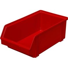 Лоток для склада 400 х 230 х 150 красный(7963), сплошной Noname