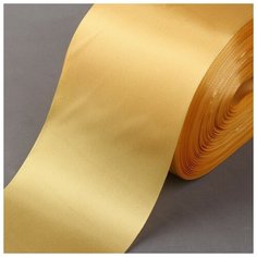 Лента атласная, 100 мм x 100 5 м, цвет золотой./В упаковке шт: 1 Noname