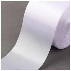 Лента атласная, 80 мм x 100 5 м, цвет белый./В упаковке шт: 1 Noname