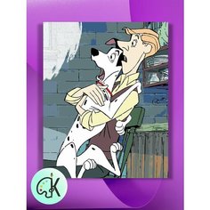 Картина по номерам на холсте 101 далматинец - Роджер и Понго, 40 х 50 см КУЛЬТУРА ЦВЕТА