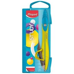 Циркуль Maped Study Pop, 120мм, карандаш в комплекте, пластиковый футляр (194102), 20шт.