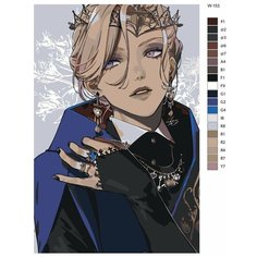 Картина по номерам W-153 "Игра Disney: Twisted-Wonderland (Дисней: Искривленная страна чудес). Вил Шоэнхайт" 40х60 Brushes Paints