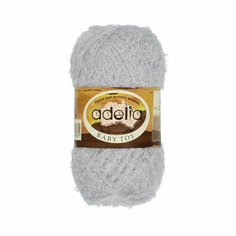 Пряжа ADELIA BABY TOY, ADELIA, св. серый - 04, 100% нейлон, 5 мотков, 50 г, 255 м.
