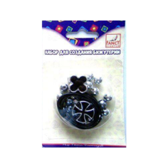 Набор д/бижутерии БИЖУ-1 с кулоном, бусины пластиковые 15 г, шнур 0,8 м, блистер с е/п FD080 Fancy Creative