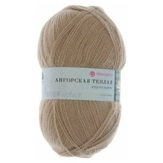 Пряжа Пехорка Ангорская теплая, ангора, цвет: 043-Суровый лен, 40% шерсть 60% акрил, 100 гр. 480 м, 2 шт/упак