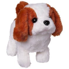 Интерактивная мягкая игрушка ABtoys Счастливые друзья, Собака, PT-01800, коричневый/белый