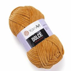 Пряжа YARNART Dolce (YarnArt), горчица - 854, 100% микрополиэстер, 5 мотков, 100 г, 120 м.