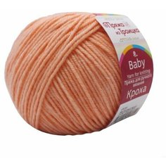 Пряжа из Троицка "Кроха" 80% акрил, 20% шерсть 10 шт.х50г 135м №265 розовый персиковый Троицкая камвольная фабрика