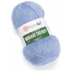 Пряжа для вязания YarnArt Mohair Trendy (ЯрнАрт Мохер Тренди) - 2 мотка 107 серо-голубой, полушерсть пушистая, 50% акрил, 50% мохер, 220м/100г