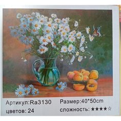 Картина по номерам, 40*50, RA3130 ромашковый натюрморт набор для раскрашивания Art Coco