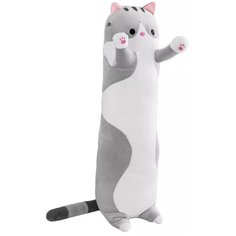 Мягкая игрушка длинный Кот батон, серый, 150 см Sun Toys