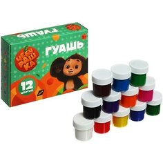 Гуашь Мульти-Пульти "Чебурашка", 12 цветов, 17,5мл, картон ГКЧБ_53008 9854503