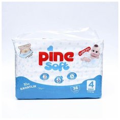 Подгузники детские Pine Soft 4 Maхi (7 - 14 kg), 36 шт