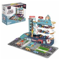 Парковка «Городской паркинг», с 4 машинками и лифтом, свет и звук Noname