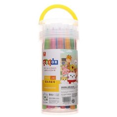 --- Фломастеры 24 цвета мягкая кисть в тубусе