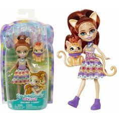 Кукла Mattel Enchantimals Кошечка Тарла Тебби и питомец Каддлер