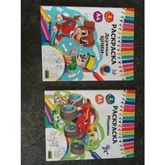 Набор раскраска детская, 2 шт. Проф Пресс