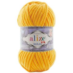 Пряжа Alize Velluto жёлтый (216), 100%микрополиэстер, 68м, 100г, 5шт