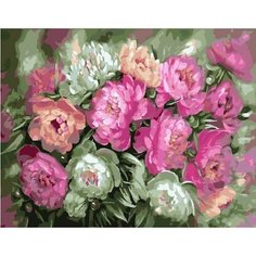 Картина по номерам Утренние пионы 40х50 см АртТойс