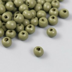 Бусины для творчества дерево "Мох" d-0,8 см, набор 20 гр Нет бренда