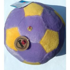 Игрушка мягкая, футбольный мяч, мягконабивная желто-сиреневая диаметр 15см Германия Бауэр