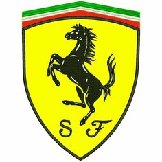 Шеврон ферарри на липучке, нашивка FERRARI, 6*8 см. Патч с вышивкой ShevronPogon, Россия
