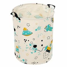 Корзина для игрушек "Космос" 40х40х48 см без бренда