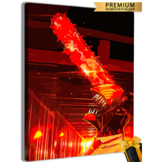 Картины по номерам Человек бензопила аниме 40x50