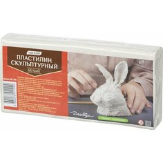 Пластилин скульптурный Глобус белый 500 г мягкий, 1471929
