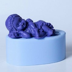 Силиконовая форма для мыла Малыш Девочка, для свечей гипса 1шт 7,5 * 3,5 * 4 см Нет бренда