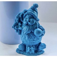 Силиконовая форма для мыла Дед Мороз с елочкой 3D, молды для свечей, гипса 1шт 9*5,5*3,5 см Нет бренда