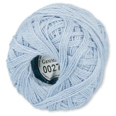 Пряжа "Gamma" Ирис 100% хлопок 10 шт. х10г 82м №0027 светло-голубой