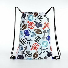 Мешок для обуви на шнурке, цвет белый/разноцветный Сима ленд