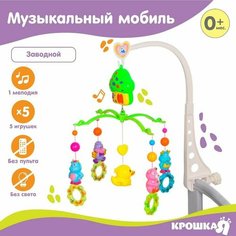 Мобиль музыкальный "Домик. Зверятки погремушки", заводной Top Market
