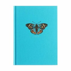 Записная книжка А6, 64 листа в клетку "Бабочка", твёрдая обложка, матовая ламинация, выборочный лак с блёстками, блок 60 г/м2 Listoff