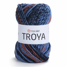 Пряжа YARNART Troya YarnArt, т. гол/син/террак - 2115, 22% шерсть, 78% акрил, 5 мотков, 100 г, 250 м.