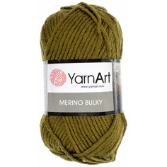 Пряжа Yarnart Merino Bulky темно-зеленый (530), 70%акрил/30%шерсть, 100м, 100г, 5шт