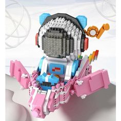 Конструктор 3D из миниблоков RTOY Любимые игрушки Космонавт летит на корабле 1500 элементов - JM20823