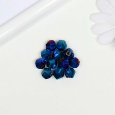 Бусины стекло, 10 мм, 12 шт. голубой NO Name