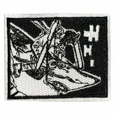 Нашивка, шеврон, патч (patch) Человек бензопила и Бим (аниме), размер 8,2*6,8 см Rocknrolla