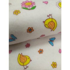 Ткань Фланель 100% хлопок, ширина 95 см, плотность 180 гр/м. кв, ткань для шитья детской одежды, пеленок, белья. Отрез 2,4 метра. Шуйские ситцы